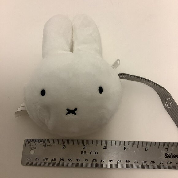 Miffy Plush Bag White Zippered Pouch with Clear Window Dick Bruna Bunny - Picture 2 of 12